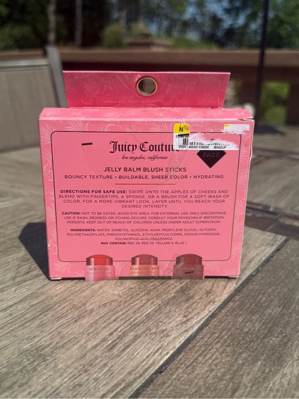 NIB Juicy. Couture 3pc Blush & Lip Jelly Balm Stick Set Makeup